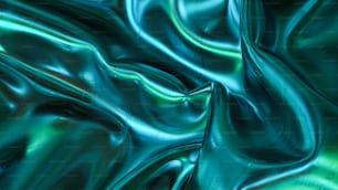 a blue and green background with wavy lines